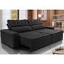 Imagem de Sofá Retrátil e Reclinável 2,75m Cama inBox Big Star com SoftGelD40 Velupluma Preto