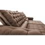 Imagem de Sofá Retrátil e Reclinável 2,75m Molas Ensacadas Cama inBox Big Space com Bordado 3D Velusoft Castor