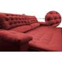 Imagem de Sofá Retrátil e Reclinável 2,92m Molas Ensacadas Cama inBox Alemanha Viscoelástico Velusoft Vermelho