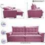 Imagem de Sofá Retrátil e Reclinável 2,95m Cama inBox Big Fresh com SoftGelD40 Velupluma Rose