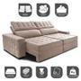Imagem de Sofá Retrátil e Reclinável 2,95m Cama inBox Big Star com SoftGelD40 Velupluma Bege