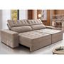 Imagem de Sofá Retrátil e Reclinável 2,95m Cama inBox Big Star com SoftGelD40 Velupluma Bege