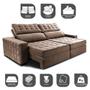 Imagem de Sofá Retrátil e Reclinável 2,95m Cama inBox Big Star com SoftGelD40 Velupluma Castor