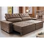 Imagem de Sofá Retrátil e Reclinável 2,95m Cama inBox Big Star com SoftGelD40 Velupluma Castor