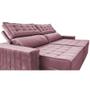 Imagem de Sofá Retrátil e Reclinável 2,95m Cama inBox Big Star com SoftGelD40 Velupluma Rose