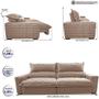 Imagem de Sofá Retrátil e Reclinável 2,95m Molas Ensacadas Cama inBox Elegance com ThermoGel Velusoft Bege