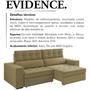 Imagem de Sofa Retratil E Reclinavel 3 Lugares 218 cm Evidence SL 945 Veludo Moll