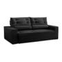 Imagem de Sofá Retrátil e Reclinável 3 lugares com Molas 1,80m Lais Suede Preto Adonai Estofados