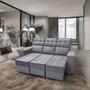 Imagem de Sofá Retrátil e Reclinável 3 lugares Londres 1.90cm com Molas Suede Speciale Home