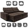 Imagem de Sofá Retrátil e Reclinável 3,15m Cama inBox Big Puffer com SoftGelD40 Velupluma Café