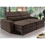 Imagem de Sofá Retrátil e Reclinável 3,15m Cama inBox Big Puffer com SoftGelD40 Velupluma Café