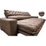 Imagem de Sofá Retrátil e Reclinável 3,15m Molas Ensacadas Cama inBox Spazus. com Bordado 3D Velusoft