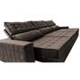 Imagem de Sofá Retrátil e Reclinável 3,55m Cama inBox Big Star com SoftGelD40 Velupluma Café