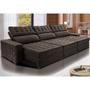 Imagem de Sofá Retrátil e Reclinável 3,55m Cama inBox Big Star com SoftGelD40 Velupluma Café