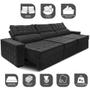 Imagem de Sofá Retrátil e Reclinável 3,55m Cama inBox Big Star com SoftGelD40 Velupluma Preto