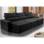 Imagem de Sofá Retrátil e Reclinável 3,55m Cama inBox Big Star com SoftGelD40 Velupluma Preto