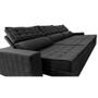 Imagem de Sofá Retrátil e Reclinável 3,55m Cama inBox Big Star com SoftGelD40 Velupluma Preto