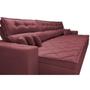Imagem de Sofá Retrátil e Reclinável 3,82m Austin com Molas no Assento Tecido Suede Velusoft Vinho