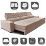 Imagem de Sofá Retrátil e Reclinável 3,85m Cama inBox Big Puffer com SoftGelD40 Velupluma Bege