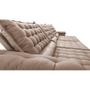 Imagem de Sofá Retrátil e Reclinável 3,85m Molas Ensacadas Cama inBox Big Space com Bordado 3D Velusoft Bege