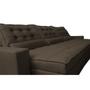 Imagem de Sofá Retrátil e Reclinável 4,12m com Molas Ensacadas Cama Inbox Gold Tecido Suede Velusoft Café