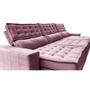 Imagem de Sofá Retrátil e Reclinável 4,15m Cama inBox Big Puffer com SoftGelD40 Velupluma Rose