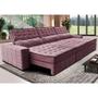 Imagem de Sofá Retrátil e Reclinável 4,15m Cama inBox Big Puffer com SoftGelD40 Velupluma Rose