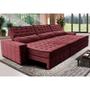 Imagem de Sofá Retrátil e Reclinável 4,15m Cama inBox Big Puffer com SoftGelD40 Velupluma Vinho