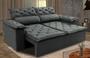 Imagem de Sofá Retrátil e Reclinável Cama inBox Compact 1,50m Tecido Suede Velusoft Cinza