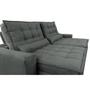 Imagem de Sofa Retratil e Reclinavel com Molas Ensacadas Cama inBox Gold 2,32m Tecido Suede Velusoft Cinza