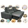 Imagem de Sofa Retratil e Reclinavel com Molas Ensacadas Cama inBox Gold 2,32m Tecido Suede Velusoft Cinza