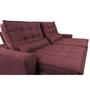 Imagem de Sofá Retrátil e Reclinável com Molas Ensacadas Cama inBox Gold 2,52m Tecido Suede Velusoft Vinho