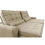 Imagem de Sofá Retrátil e Reclinável com Molas Ensacadas Cama inBox Gold 3,12m Tecido Suede Velusoft Bege