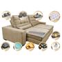 Imagem de Sofá Retrátil e Reclinável com Molas Ensacadas Cama inBox Gold 3,12m Tecido Suede Velusoft Bege