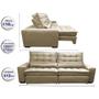 Imagem de Sofá Retrátil e Reclinável com Molas Ensacadas Cama inBox Gold 3,12m Tecido Suede Velusoft Bege