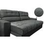 Imagem de Sofá Retrátil e Reclinável com Molas Ensacadas Cama inBox Master 2,12m Tecido Suede Cinza 
