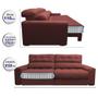 Imagem de Sofá Retrátil e Reclinável com Molas Ensacadas Cama inBox Master 2,32m Tecido Suede Vermelho 