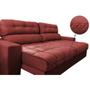Imagem de Sofá Retrátil e Reclinável com Molas Ensacadas Cama inBox Master 2,32m Tecido Suede Vermelho 