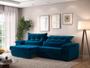 Imagem de Sofá Retrátil e Reclinável com Molas ensacadas e Carregador USB Colosso 2,30m Veludocristal Azul Marinho - NETSOFAS
