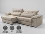Imagem de Sofá Retrátil e Reclinável com Molas ensacadas e Carregador USB Colosso 2,90m Veludocristal Areia - NETSOFAS