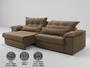 Imagem de Sofá Retrátil e Reclinável com Molas ensacadas e Carregador USB Colosso 2,90m Veludocristal Castor - NETSOFAS