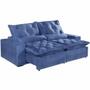 Imagem de Sofá Retrátil E Reclinável Elegance Confort Tecido Suede 2m Azul