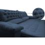 Imagem de Sofá Retrátil e Reclinável Molas Ensacadas Cama inBox Botonê 2,72m Espuma Viscoelástico Suede Azul