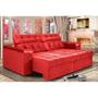 Imagem de Sofá Retrátil e Reclinavel New Austrália 2,52 Mts Tecido Suede Vermelho - Cama InBox