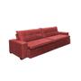 Imagem de Sofá Retrátil e Reclinavel Oklahoma 2,02 Mts Com Molas e Pillow no Assento Tecido Suede Vermelho - Cama InBox