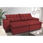 Imagem de Sofá Retrátil e Reclinavel Oklahoma 2,02 Mts Com Molas e Pillow no Assento Tecido Suede Vermelho - Cama InBox