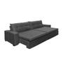 Imagem de Sofá Retrátil e Reclinavel Oklahoma 2,12 Mts Com Molas e Pillow no Assento Tecido Suede Cinza - Cama InBox