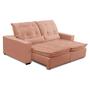 Imagem de Sofa Retratil Reclinavel 2 Lugares 1,80m Atlantis Veludo Rose LansofBR