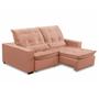 Imagem de Sofa Retratil Reclinavel 2 Lugares 1,80m Atlantis Veludo Rose LansofBR