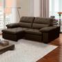 Imagem de Sofa Retratil Reclinavel 2 Lugares 1,80m Crystal Veludo Marrom LansofBR